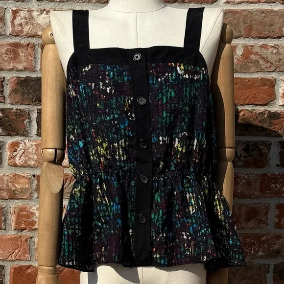 Derek Lam for DesignNation printed tank top with black trim / S / Excellent cond - Picture 4 of 17